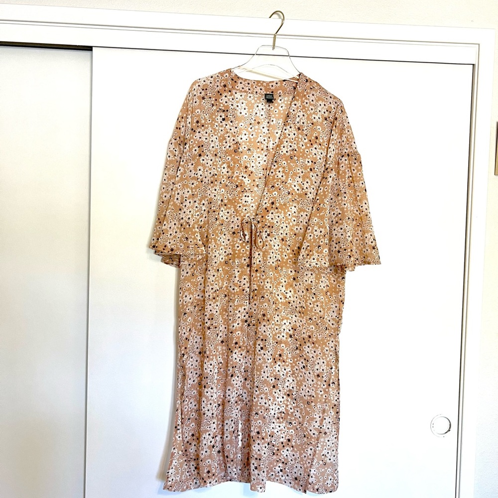 Wild Fable Sheer Pink Floral Kimono